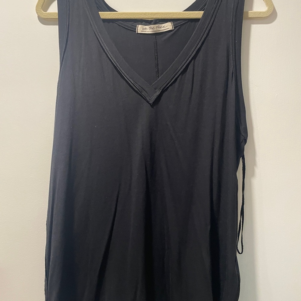 We The Free Black Sleeveless Tank Top